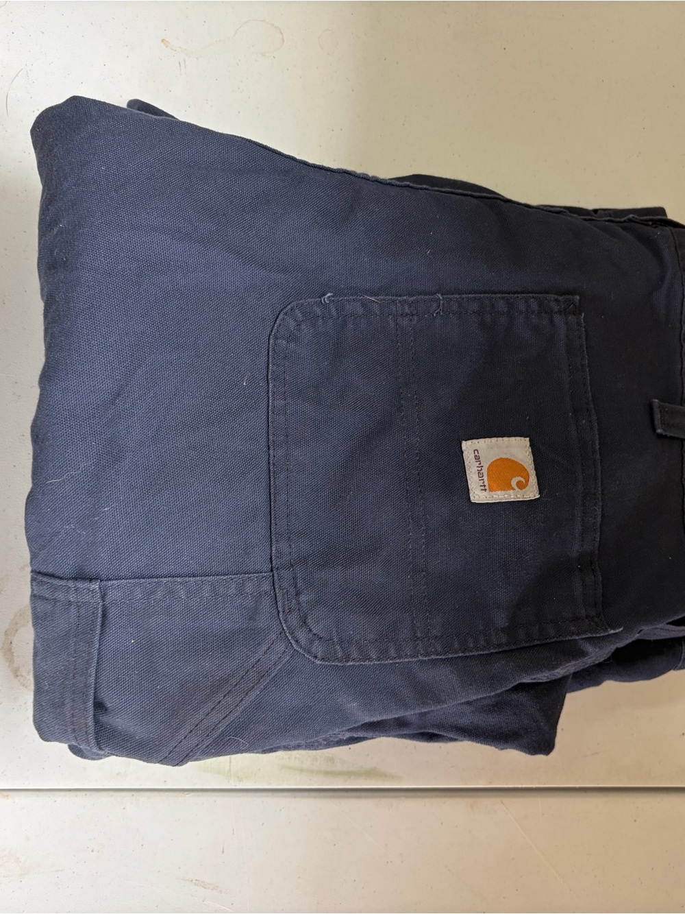 3 pair Carhartt Dark Blue Dungaree Work pants